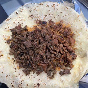 Tacos El May - Burrito no beans with asada and al pastor - Street Vendors Near Me - Westminster, California Tacos El May - Burrito no beans with asada and al pastor - Street Vendors Near Me - Westminster, California