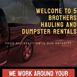 Five Brothers Hauling & Dumpster Rentals - Screenshot of our website