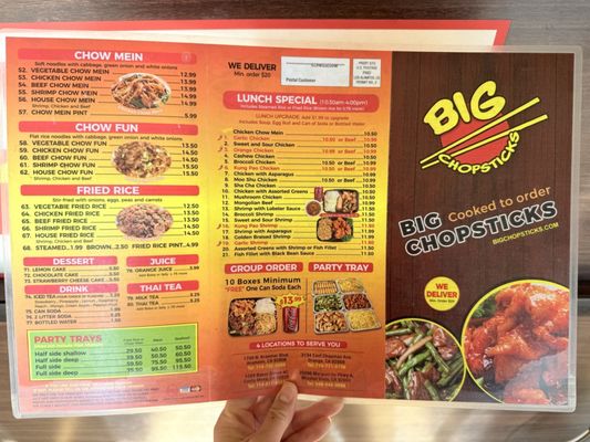 Menu photo 7 Big Chopsticks Anaheim, CA