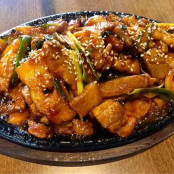 Ollei - Spicy pork belly. Tasty, fresh, and appropriately spicy. A bit pricey at $24. - Korean Near Me - San Francisco, California
