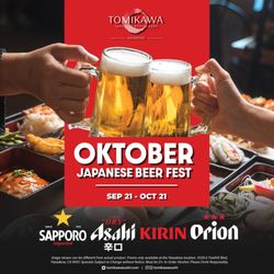 Tomikawa Japanese Restaurant - Oktober Japanese Beer Fest: Sep 21 - Oct 21