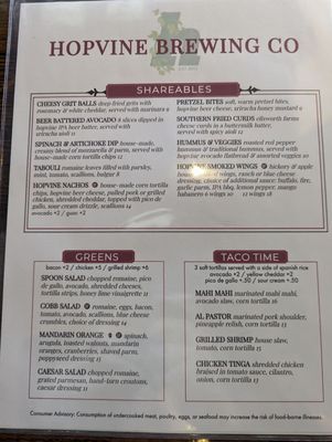 Menu photo 2 Hopvine Brewing Company Aurora, IL