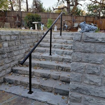 Eco Fencing Company - Metal handrail installed by Eco Fencing Company for additional safety. - Fences & Gates Near Me - Denton, Texas Eco Fencing Company - Metal handrail installed by Eco Fencing Company for additional safety. - Fences & Gates Near Me - Denton, Texas