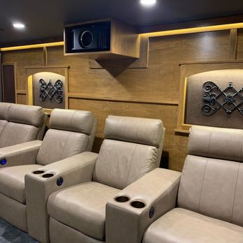 Valdez Audio Video - A home theater we built from the ground up. All the cabinetry and LED lighting was designed by us. - Home Theatre Installation Near Me - Harvest, Alabama Valdez Audio Video - A home theater we built from the ground up. All the cabinetry and LED lighting was designed by us. - Home Theatre Installation Near Me - Harvest, Alabama