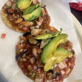 Taqueria El Tapatio - 2 Tostadas Mixtas - Mexican Near Me - Valencia, California Taqueria El Tapatio - 2 Tostadas Mixtas - Mexican Near Me - Valencia, California