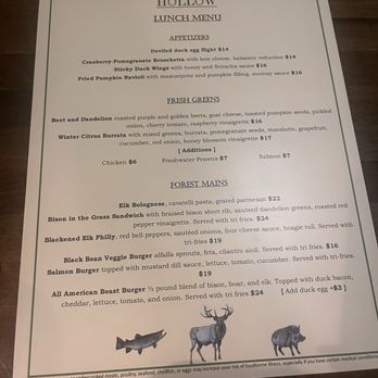 The Hollow - Menu - Cocktail Bars Near Me - Columbia, South Carolina