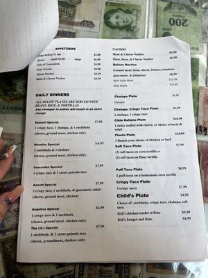 Menu photo 3 L & S Mexican Restaurant Luling, TX