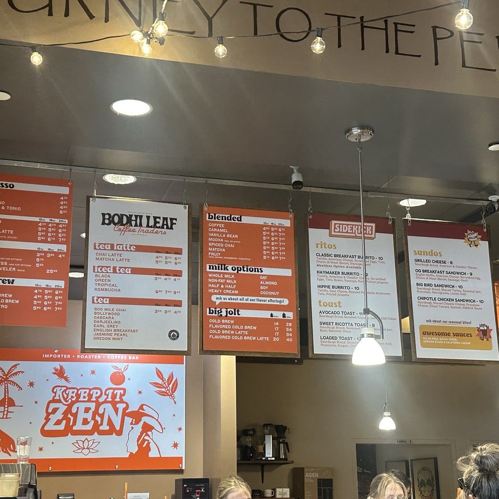 Bodhi Leaf Coffee Traders - Menu (Feb 2025) - Coffee & Tea Near Me - Anaheim Hills, California