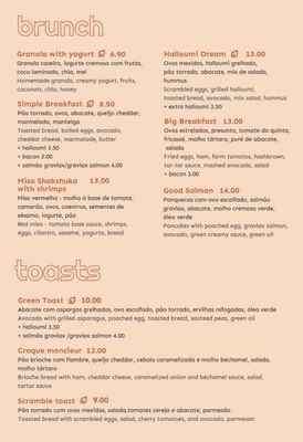 Menu photo 2 Tomorrow At 9 Lisbon, 11