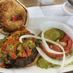 Cree-Mee Drive In - Green Chili Hamburger