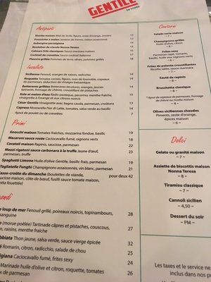 Menu photo 5 Café Gentile Westmount, QC Menu photo 5 Café Gentile Westmount, QC