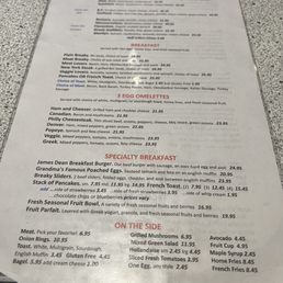 MENU - great selection