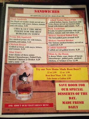 Menu photo 6 T's Redneck Steakhouse Lebanon, MO