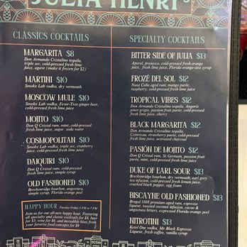 Julia & Henry's - Menu - Food Court Near Me - Miami, Florida
