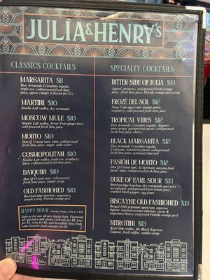 Menu photo 1 Julia & Henry's Miami, FL