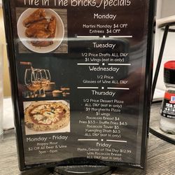 Fire In The Bricks Neapolitan Pizza - Special's every day