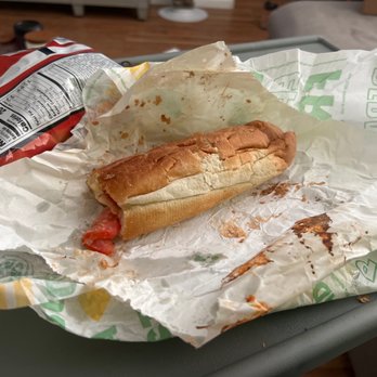 Subway - a hot dog and chips on a table - Sandwiches Near Me - Eagle River, Alaska
