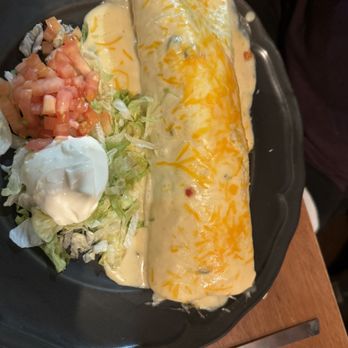 Casa Real - an enchilada and salad on a plate - Mexican Near Me - Loveland, Colorado