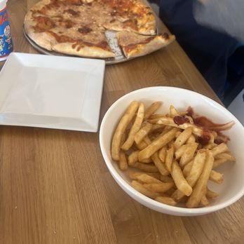 Mangia Bene - Kids pizza with a side of fries - Italian Near Me - East Hanover, New Jersey Mangia Bene - Kids pizza with a side of fries - Italian Near Me - East Hanover, New Jersey