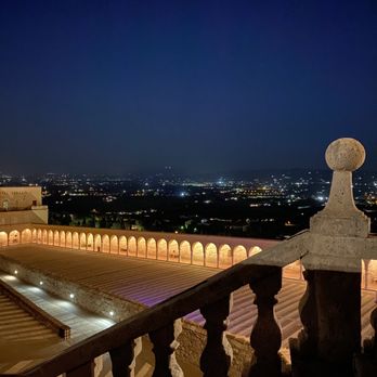 Basilica di San Francesco - Night-time view from outdoors - Churches Near Me - Assisi, PG