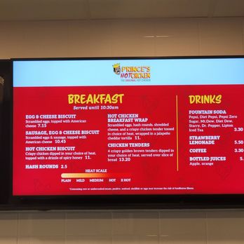 Prince's Hot Chicken - Menu - Chicken Shop Near Me - Nashville, Tennessee Prince's Hot Chicken - Menu - Chicken Shop Near Me - Nashville, Tennessee