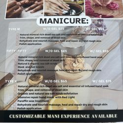 Maisen Nails & Spa - Manicure Menu July 2024