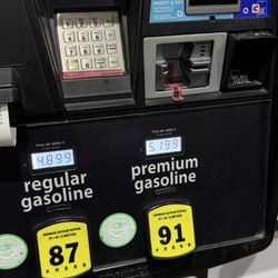 Costco Gas Station - Gas price are $4.899 and $5.199.