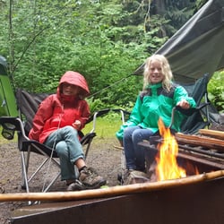 Bedal Campground - Smores for breakfast. Good parenting.