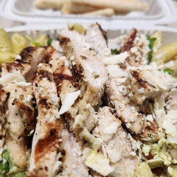 Demitris Taverna - Chicken Mushroom Pesto Pasta - Greek Near Me - Livermore, California