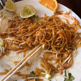 This Pad Thai was sticky and drenched in tamarind. I attempted to eat it and not be wasteful, but my stomach could no longer tolerate it.