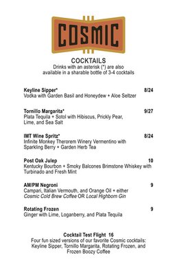 Menu photo 8 Cosmic Austin, TX
