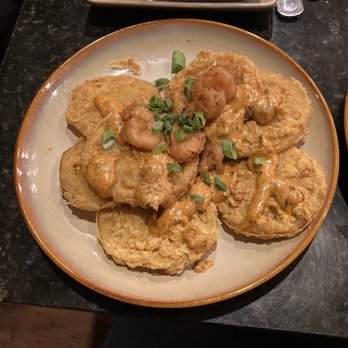 Curio Bistro - Fried Green Tomato Chips & Gulf Shrimp Remoulade - Cajun/Creole Near Me - New Orleans, Louisiana Curio Bistro - Fried Green Tomato Chips & Gulf Shrimp Remoulade - Cajun/Creole Near Me - New Orleans, Louisiana
