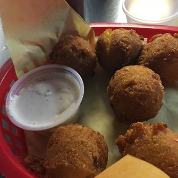 Fish Shack - 6 for 1.55 served with ranch inside "doughy" crunchy outside - Seafood Near Me - Richardson, Texas Fish Shack - 6 for 1.55 served with ranch inside "doughy" crunchy outside - Seafood Near Me - Richardson, Texas