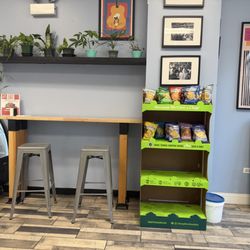 Few stools to sit on if waiting or dining in