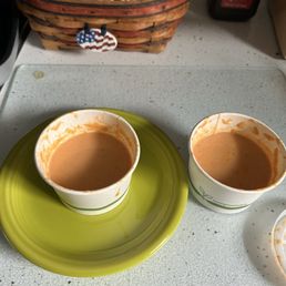 This is 2 orders of tomato soup.