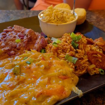 Broadway Oyster Bar - Platter: red beans and rice, etouffee, jambalaya, and gumbo - Cajun/Creole Near Me - St. Louis, Missouri