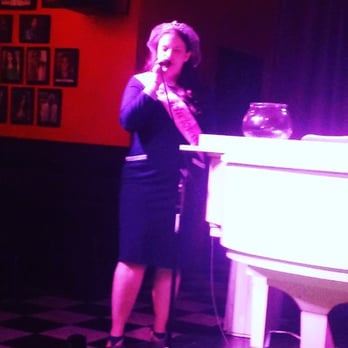 Don't Tell Mama - Here I am, singing at my bachelorette party!  So much fun!!! - Lounges Near Me - Las Vegas, Nevada