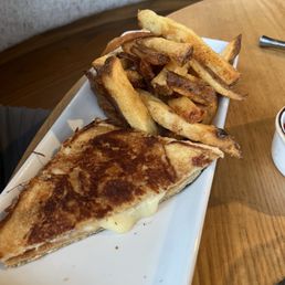Kids grilled cheese and fries.