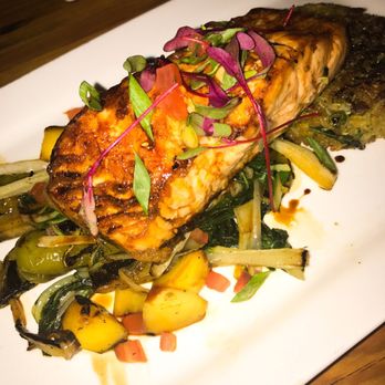 The Lobster Trap - Salmon was delicious! - Seafood Near Me - Bourne, Massachusetts