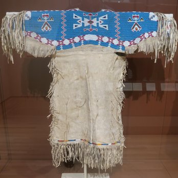 Speed Art Museum - Girl's Dress; North or South Dakota, Lakota culture; about 1880; leather, glass beads - Art Museums Near Me - Louisville, Kentucky