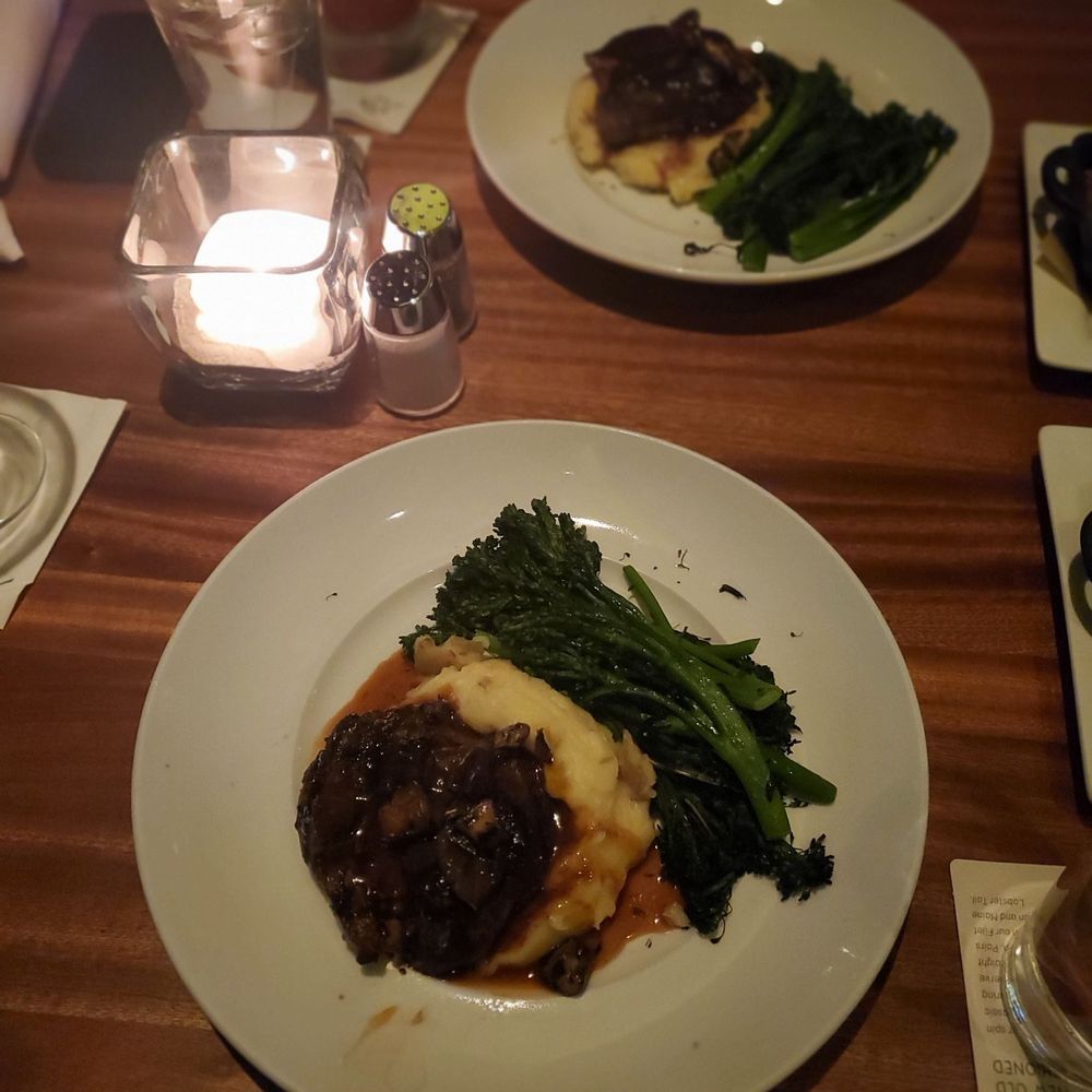 Seasons 52 - Our food filet mignon with mashed potatoes and broccoli - New American Near Me - Columbia, Maryland Seasons 52 - Our food filet mignon with mashed potatoes and broccoli - New American Near Me - Columbia, Maryland