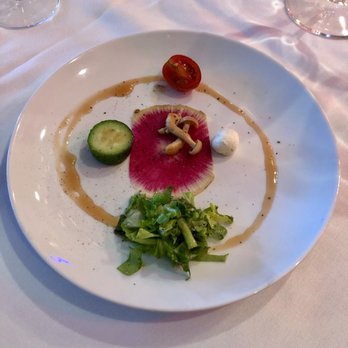 nyloS - Amuse of tomato, cucumber, watermelon radish, mushrooms, cheese & greens - VN - New American Near Me - Paia, Hawaii nyloS - Amuse of tomato, cucumber, watermelon radish, mushrooms, cheese & greens - VN - New American Near Me - Paia, Hawaii
