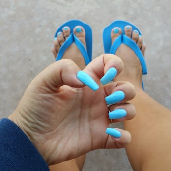 Professional Nails - All blue everything nails: Kim toes: Helen - Nail Salons Near Me - Laguna Hills, California Professional Nails - All blue everything nails: Kim toes: Helen - Nail Salons Near Me - Laguna Hills, California