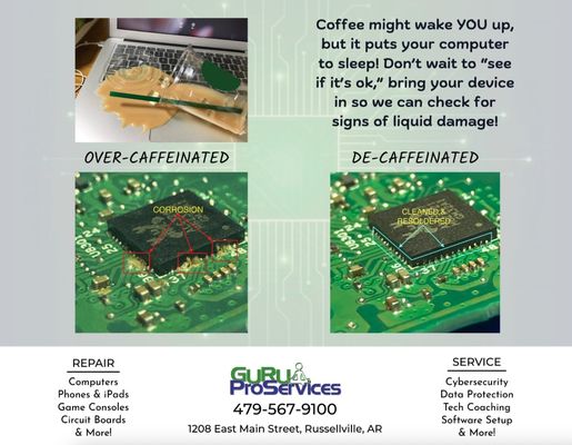 Our Repair Services - We offer repairs for computers, phones & ipads, game consoles, circuit boards and more. We also sell refurbished devices. Call for more info!