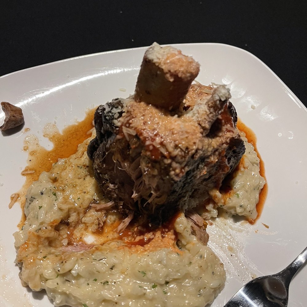 Cena Hammond - Pork Osso Buco....amazing!! It was cooked to perfection and layed on a bed of creamy parmesan risotto. - Italian Near Me - Hammond, Louisiana Cena Hammond - Pork Osso Buco....amazing!! It was cooked to perfection and layed on a bed of creamy parmesan risotto. - Italian Near Me - Hammond, Louisiana
