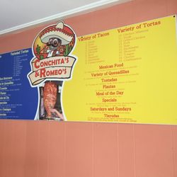 Conchita's & Romeo's - Menu