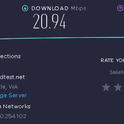 Salish Networks - When i AM online, the bestit gets. Hardline, ethernet. no wifi. They suck!!!