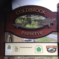 Cold Brook Preserve - Trailhead entrance sign