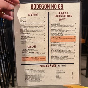 Bodegon No 69 - Menu - Latin American Near Me - Pasadena, California Bodegon No 69 - Menu - Latin American Near Me - Pasadena, California