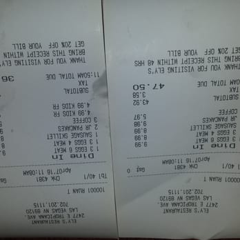 Ely's Restaurant - Didn't know about the special kids eat free with adult entree and our server automatically put it through. Party of 6 $36!! - Breakfast & Brunch Near Me - Las Vegas, Nevada